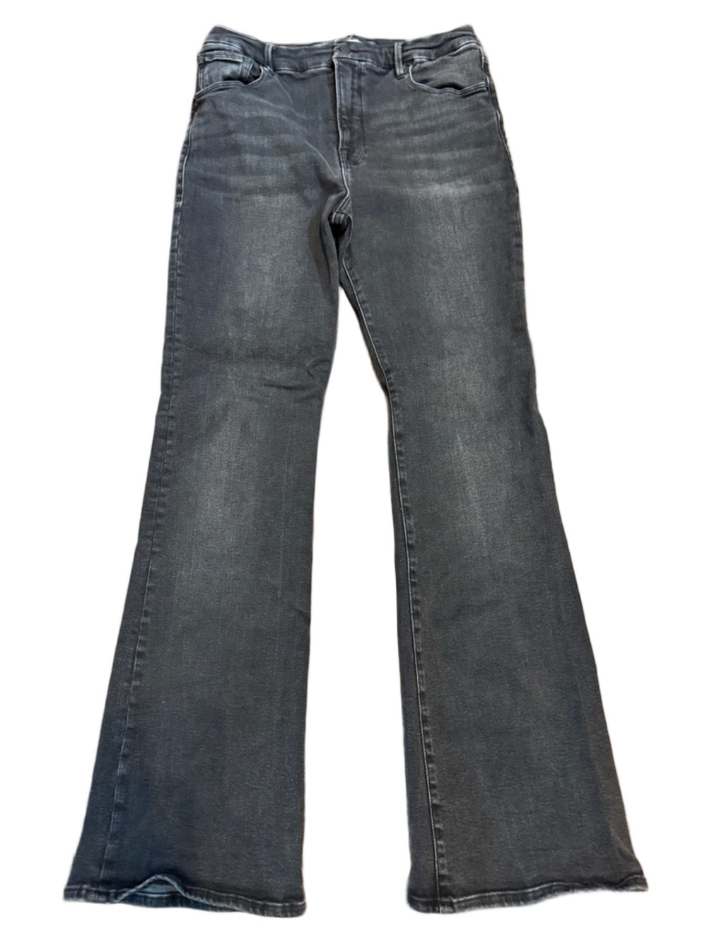 Good American Black High-Rise Flare Jeans Size 14 - Picture 2 of 3